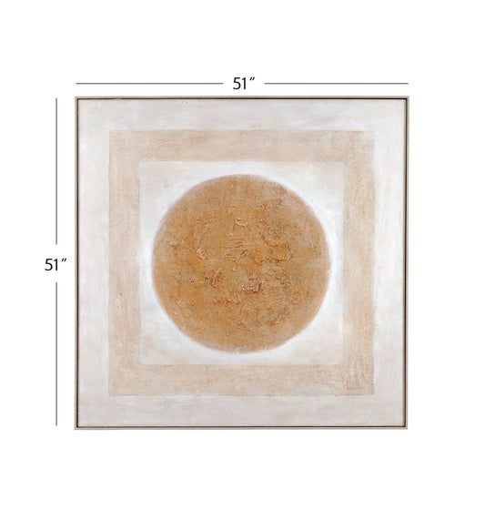 Central Canvas Art - Beige