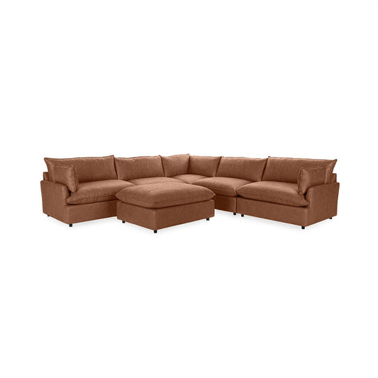 Caplan - 6 Piece Modular Sectional With Ottoman