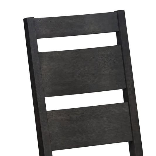Jemma - Wood Back Dining Side Chair (Set of 2) - Dark Espresso / Beige Linen