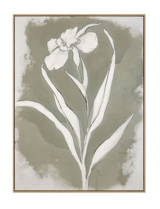 Serene Botanical I Framed Canvas - Beige