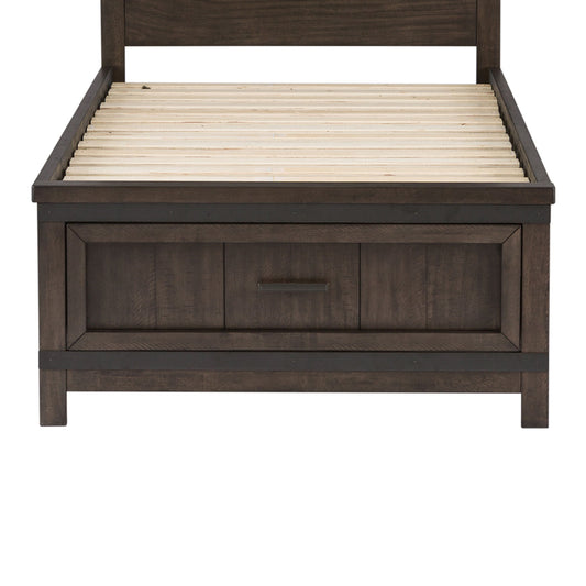 Thornwood Hills - Twin Storage Footboard - Rock Beaten Brown
