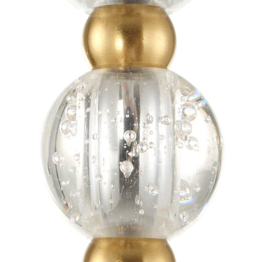 Ripple - 1 Light Frost Glass Pendant - Gold