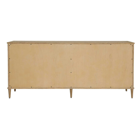 Coast - 6 Drawer Rattan Chest - Woodtone