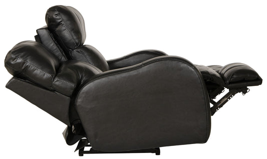 Angelo - Leather Power Reclining Loveseat - Black