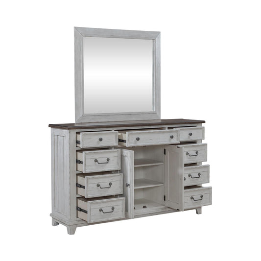 River Place - Dresser & Mirror - White