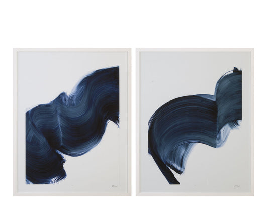 Passing Waves IV Framed Print - Blue