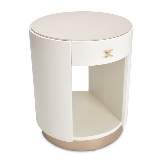 La Rachelle - Round End Table - Champagne