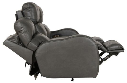 Angelo - Power Reclining Sofa - Gunmetal