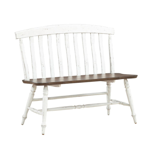 Al Fresco - Slat Back Bench (RTA) - Graphite & Whitestone