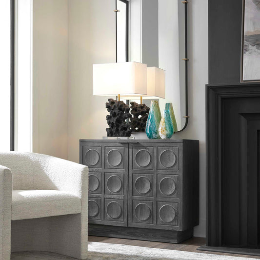 Basalt - Black Stone Table Lamp