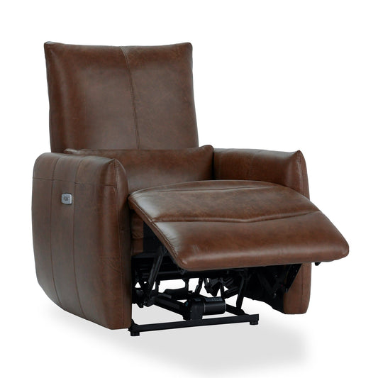 Thaya - Leather Power Recliner - Antique Brown