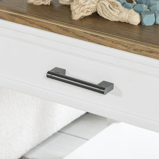 Jasper - Chairside Table - Toasted Coconut / White
