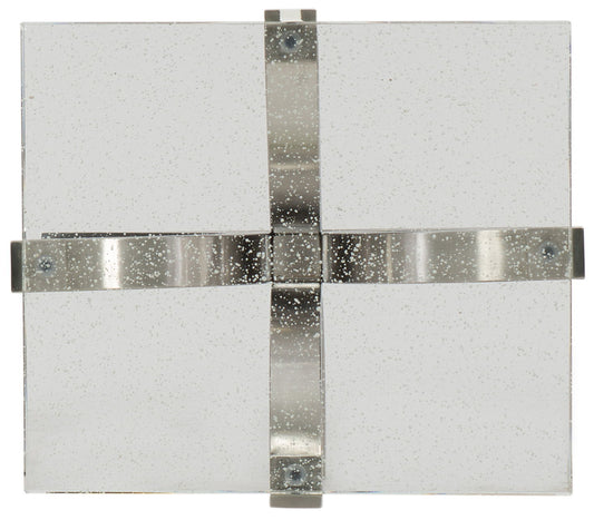 Melange - Bubble Glass Accent Table - Pearl Silver