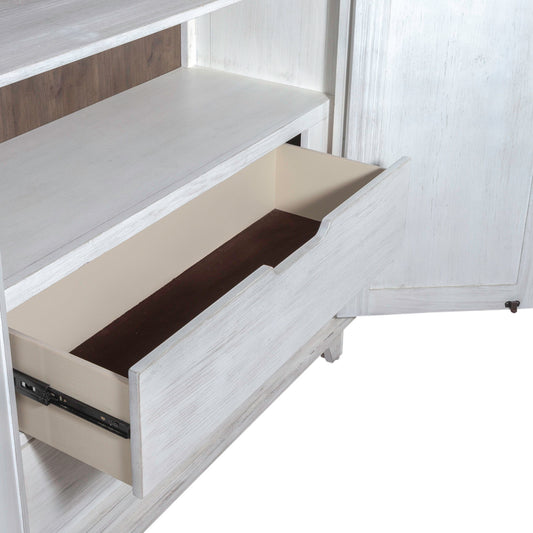 River Place - Armoire - Riverstone White & Tobacco