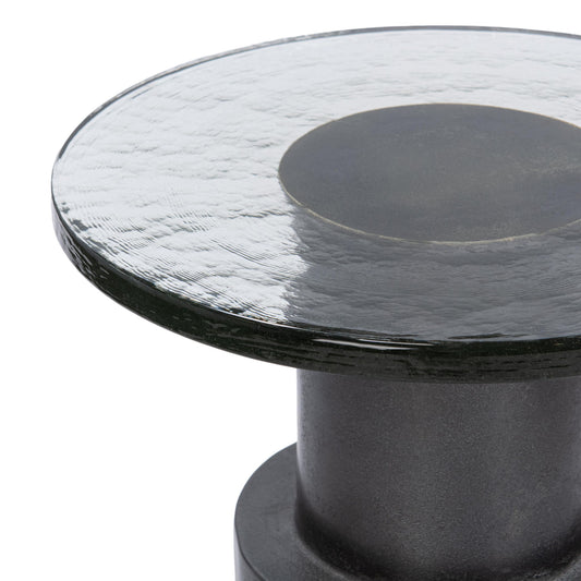 Callen - Round Accent Table - Antique Nickel