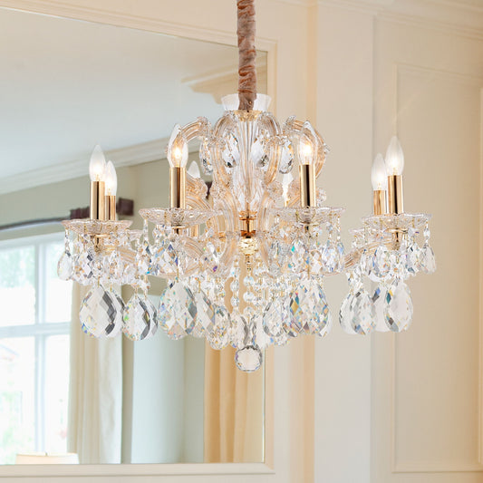 Michael Amini Lighting - Portola 8-Light Traditional Crystal Chandelier - Gold