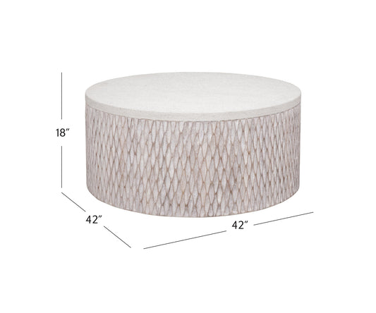 Brewer - Accent Cocktail Table - White Wash