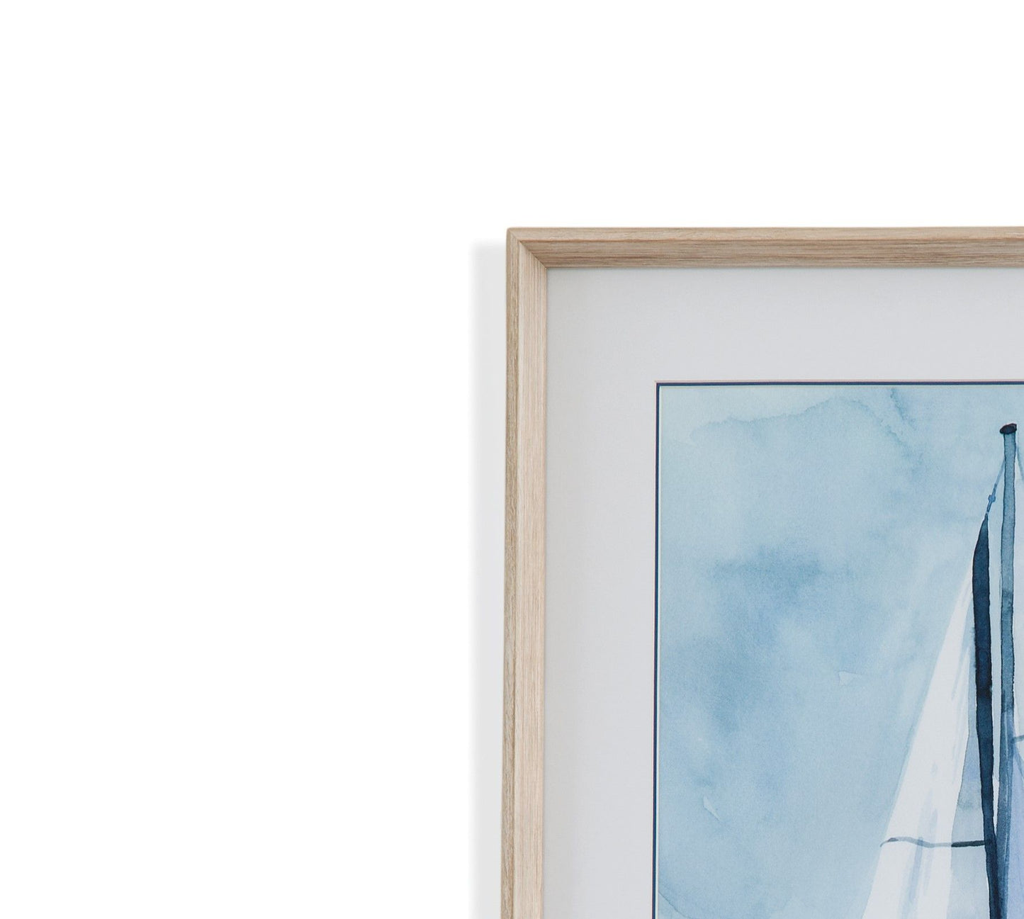 Lone Sailboat Framed Print (Set of 2) - Blue