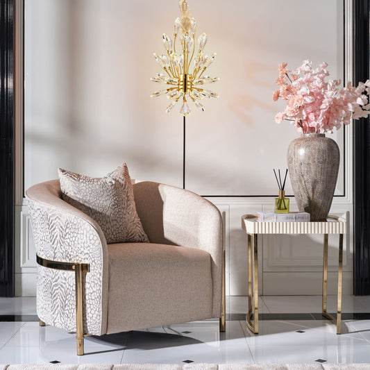 Michael Amini Lighting - Astra 18" Crystal LED Chandelier - Gold
