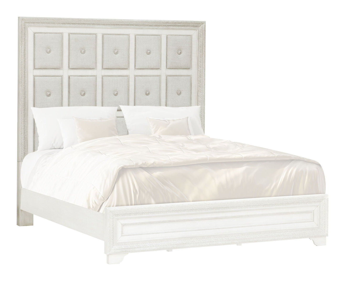 Camila - King / California King Upholstered Headboard - Cream