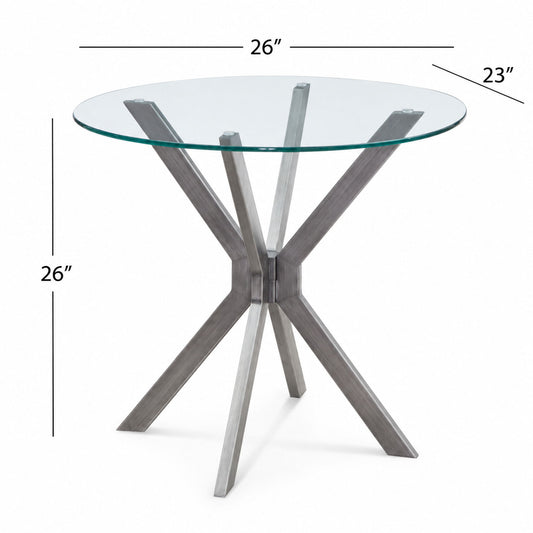Deen - Round End Table - Gray