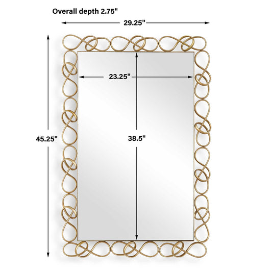 Twist It - Mirror - Antique Brass