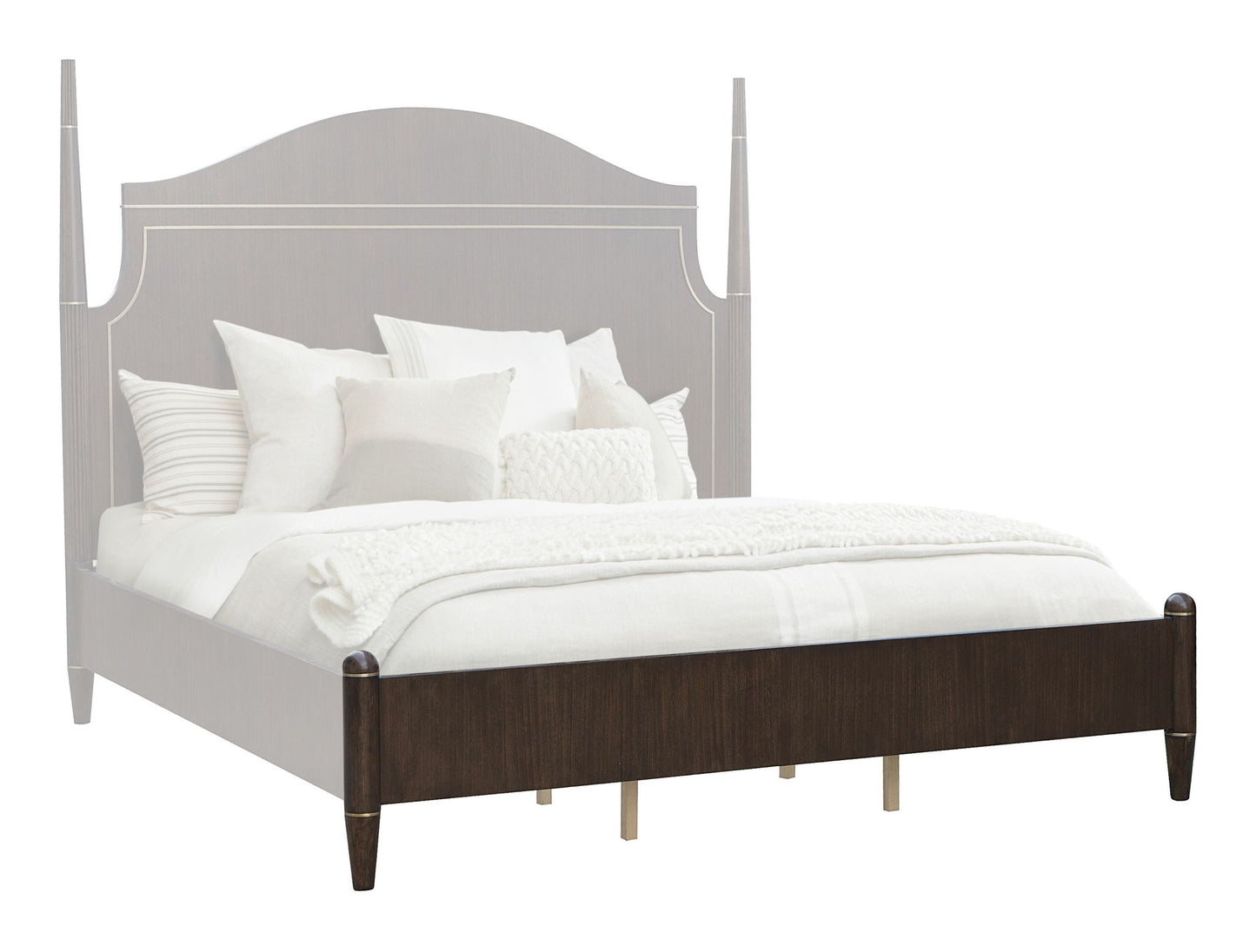 Asher Park - Queen Poster Footboard & Slats - Piano Brown