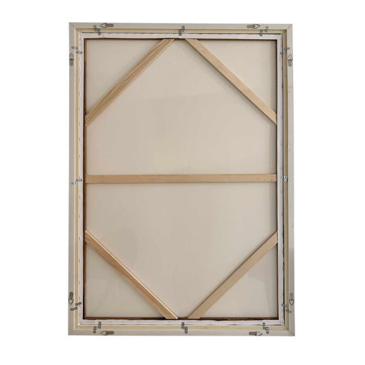 Lowlands - Framed Landscape Print - Black / Blue / Brown / Orange / White / Yellow