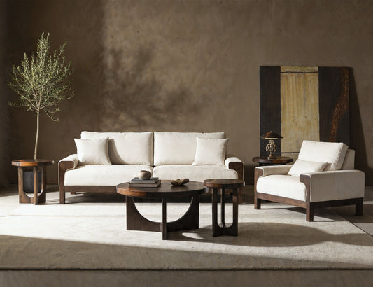 Raramuri - Sofa - White / Dark Brown