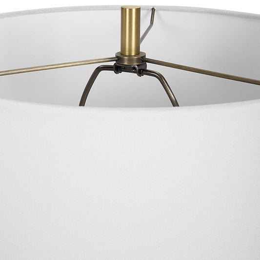 Coil - Sculpted Blue Table Lamp