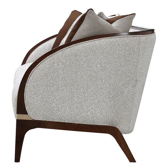 Houston - Sofa - Pebble / Walnut