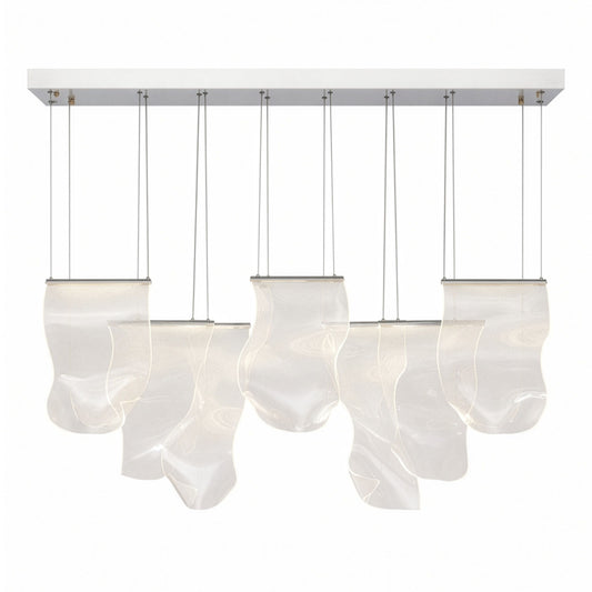 Michael Amini Lighting - Sheer Waves 8-Light Modern LED Chandelier - Chrome