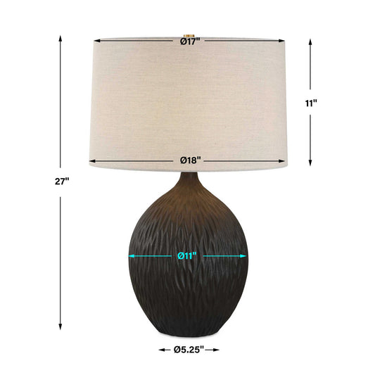 Levee - Satin Table Lamp - Black