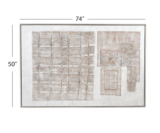 Counted Days Framed Canvas - Beige / White