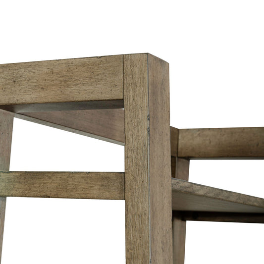 Americana Farmhouse - Wood Leaning Pier Bookcase - Dusty Taupe