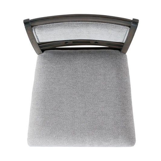 Amherst - Dining Side Chair With Fabric Cushion Side Stretcher (Set of 2) - Gray Finish