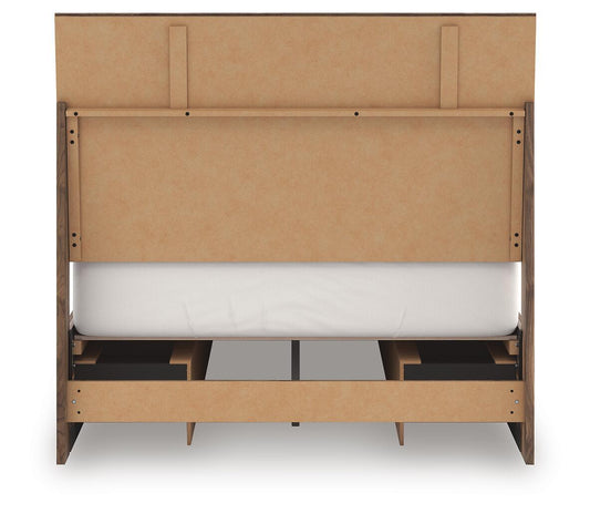 Chirason - 3 Pc. - Full Panel Storage Bed, Dresser And Mirror - Brown