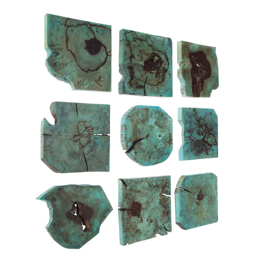 Bahati - Wood Wall Decor (Set of 9) - Blue
