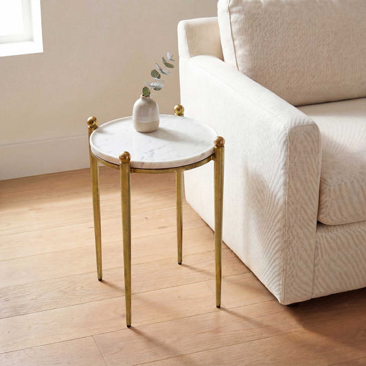 Nahunta - Accent Table - Antique Brass
