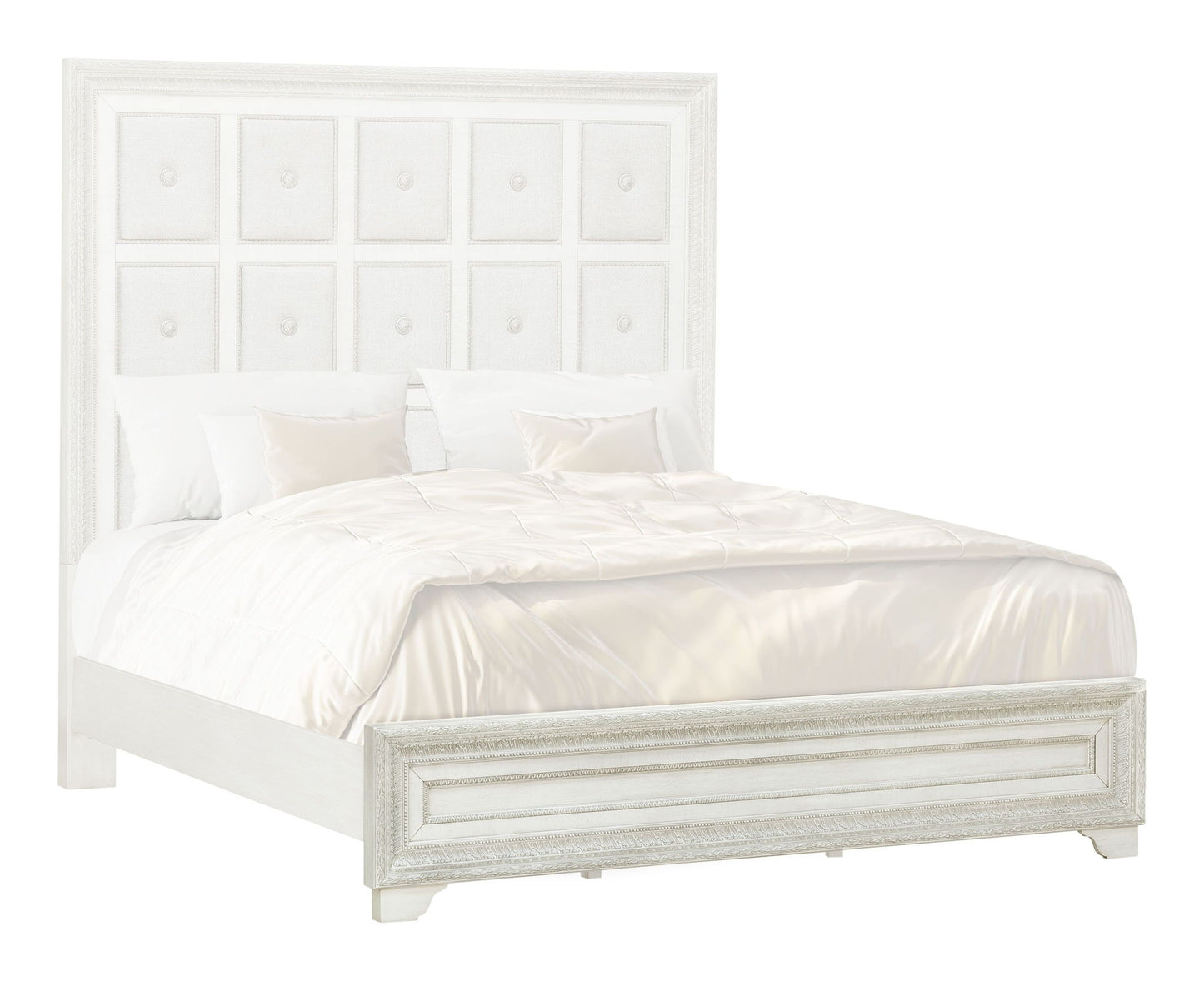 Camila - Wood Queen Panel Footboard & Slats - Cream