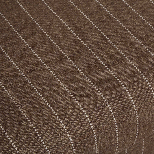 Luisa - Pinstripe Swivel Chair - Brown