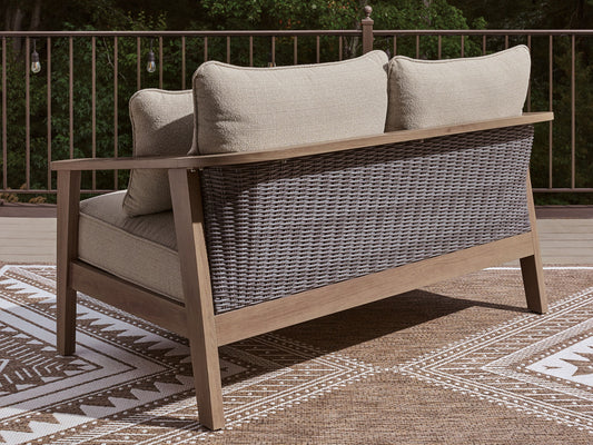 Harmony Headlands - Loveseat With Cushion - Natural / Gray