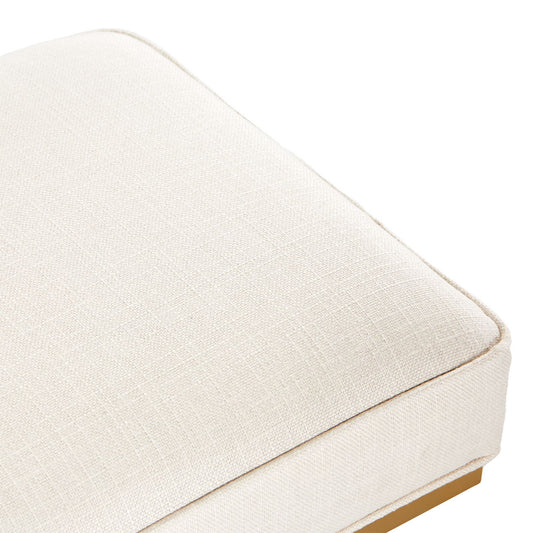 Belmont Place - Bed Bench - White / Gold