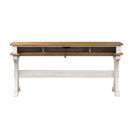 Farmhouse Reimagined - 4 Piece Dining Room Set - Antique White / Chestnut Tops