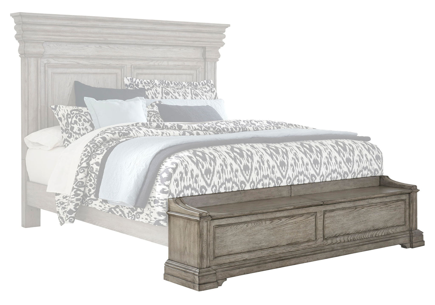 Madison Ridge - King / California King Blanket Chest Footboard & Slats - Light Oak