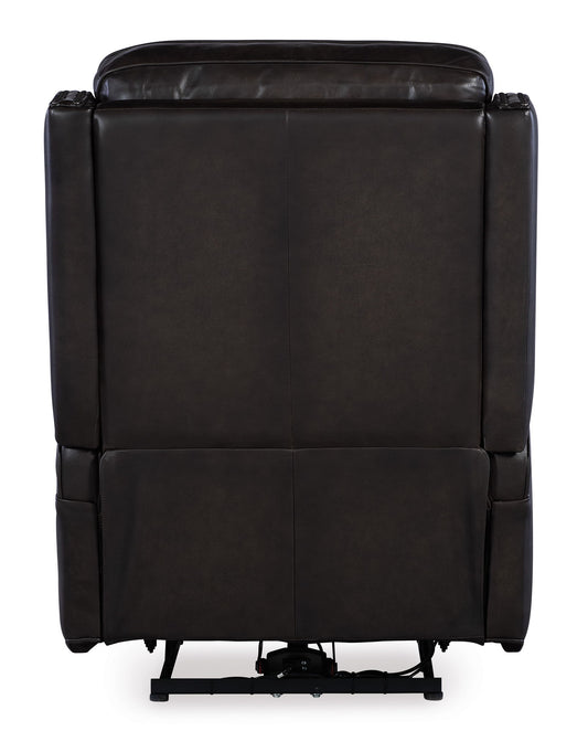 MS - Hamilton Power Recliner With Power Headrest - Dark Brown