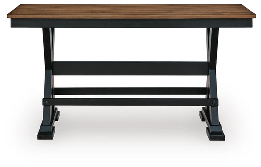 Wildenauer - Large Counter Dining Room Bench - Brown / Black