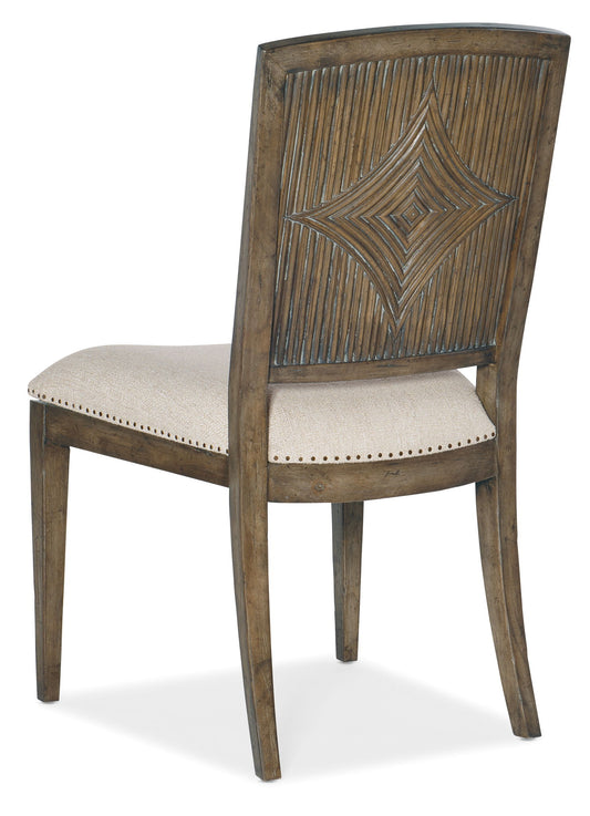Sundance - Carved Back Side Chair (Set of 2) - Beige / Light Brown