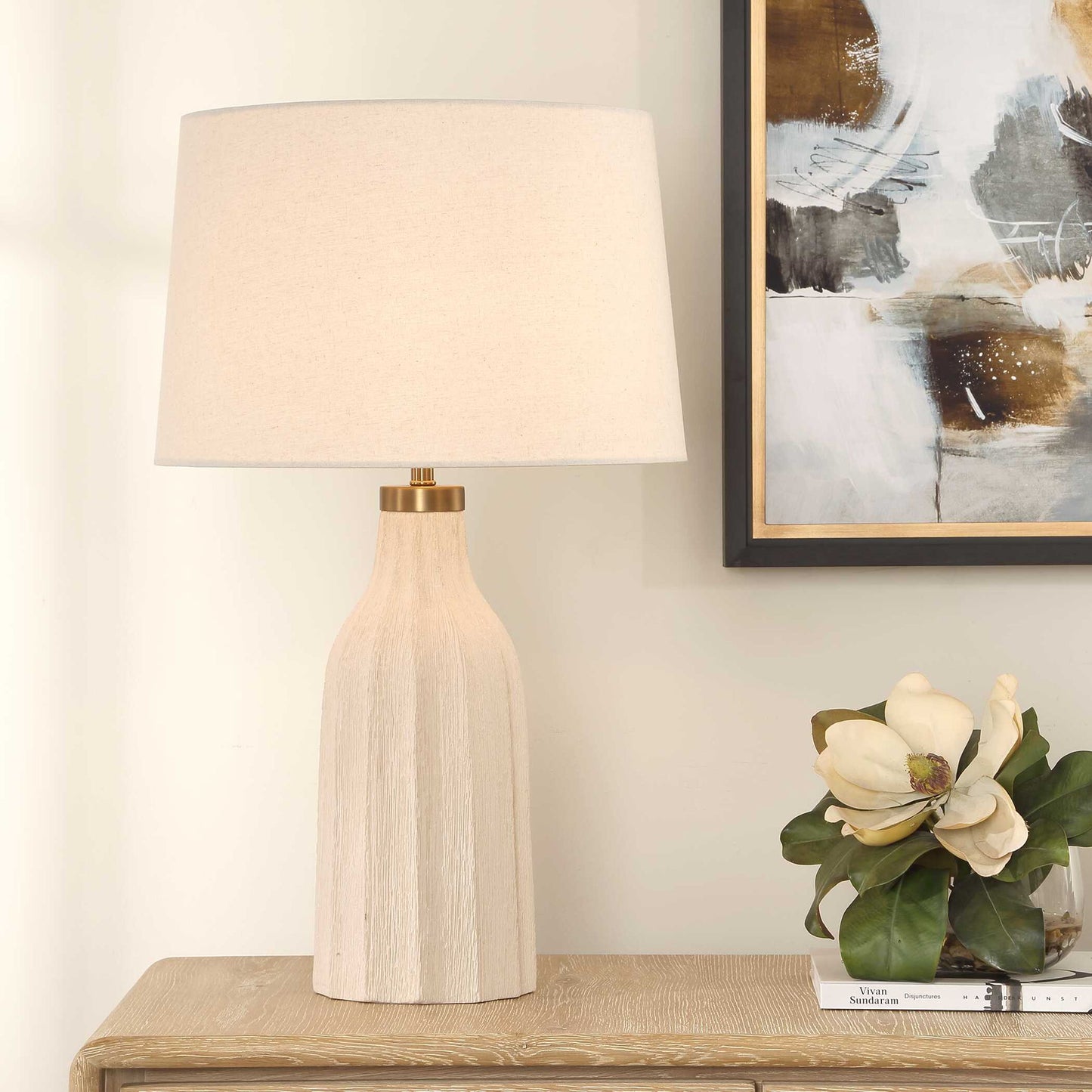 Maddox - Textured Table Lamp - Off White