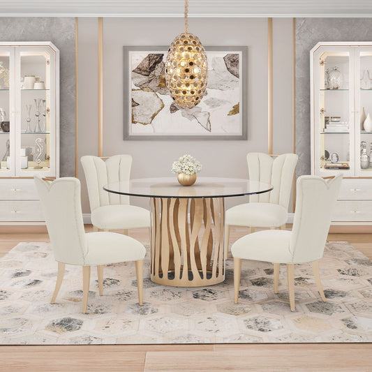 Michael Amini Lighting - Pendant 14-Light Oblong Crystal Chandelier - Gold